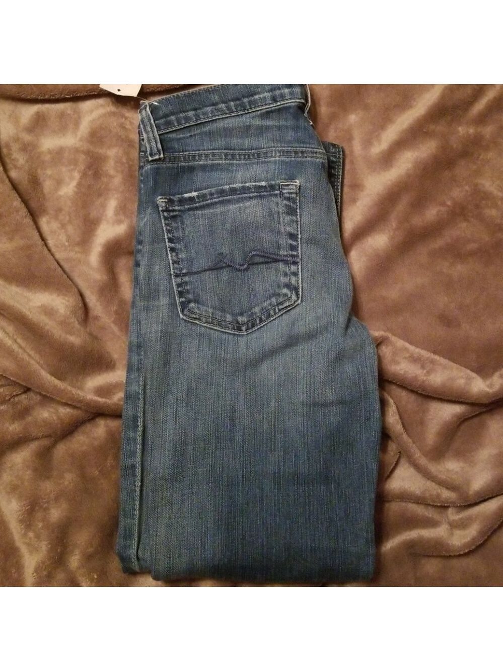 Joyce Fit Destructed Crop Jeans Medium Denim